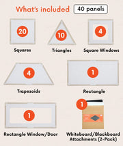 color:Sand Dune | What's included — 40 giant magnetic tiles in the Family Bundle