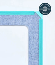 color:Turquoise | Family Bundle in Turquoise, close-up of the giant magnetic tile corner