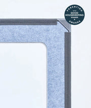 color:Charcoal | Playdate Bundle in Charcoal, close-up of the giant magnetic tile corner